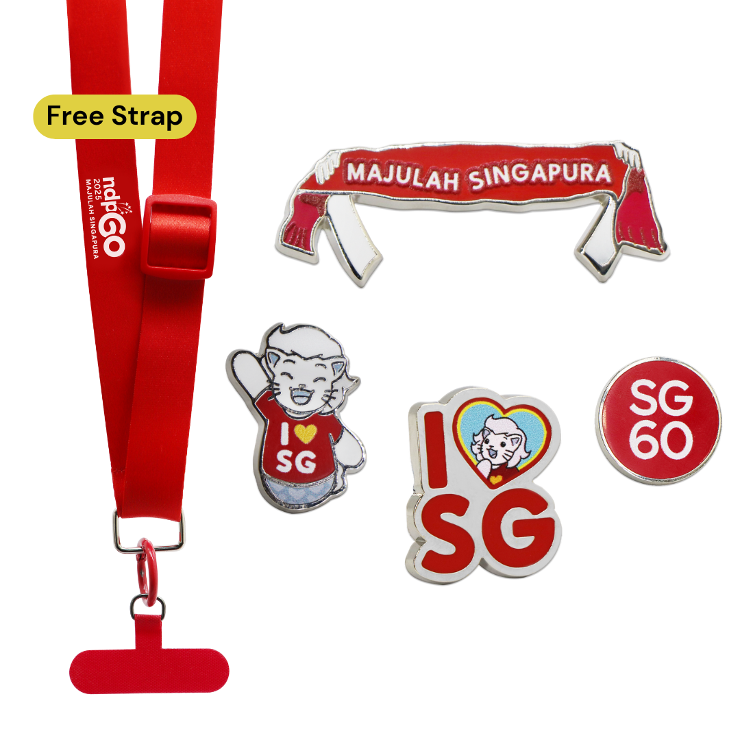 4-piece Multi-functional Pin Set with Free Cross-body Strap